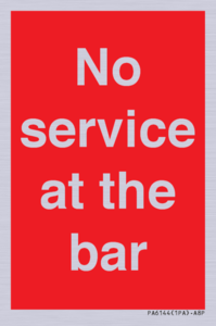 No service at the bar